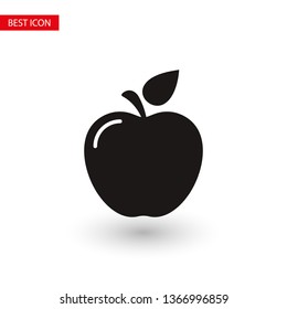 Apple vector icon. Apple fruit illustration icon.Web design vector logo. Apple isolated on background