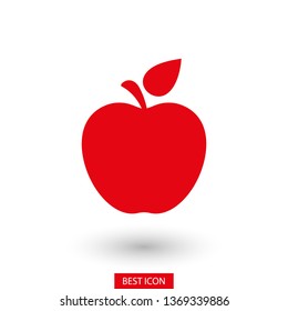 Apple vector icon. Apple fruit illustration icon.Web design vector logo. Apple isolated on background