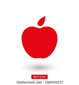 Apple vector icon. Apple fruit illustration icon.Web design vector logo. Apple isolated on background