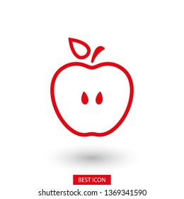 Apple vector icon. Apple fruit illustration icon.Web design vector logo. Apple isolated on background