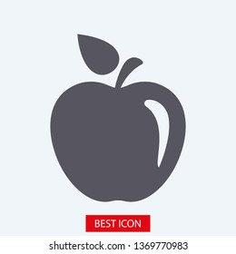 Apple vector icon. Apple fruit illustration icon.Web design vector logo. Apple isolated on background