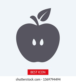 Apple vector icon. Apple fruit illustration icon.Web design vector logo. Apple isolated on background