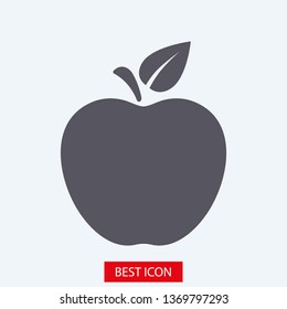 Apple vector icon. Apple fruit illustration icon.Web design vector logo. Apple isolated on background