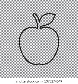 Apple vector icon. Apple fruit illustration icon.Web design vector logo. Apple isolated on background