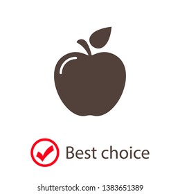 Apple vector icon. Apple fruit illustration icon.Web design vector logo. Apple isolated on background