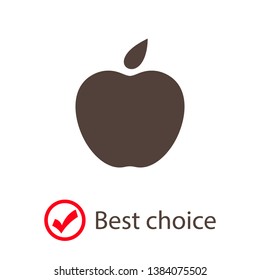 Apple vector icon. Apple fruit illustration icon.Web design vector logo. Apple isolated on background