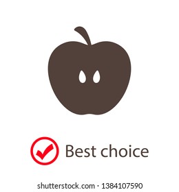 Apple vector icon. Apple fruit illustration icon.Web design vector logo. Apple isolated on background
