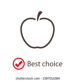 Apple vector icon. Apple fruit illustration icon.Web design vector logo. Apple isolated on background