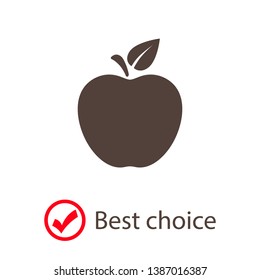 Apple vector icon. Apple fruit illustration icon.Web design vector logo. Apple isolated on background
