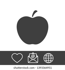 Apple vector icon. Apple fruit illustration icon.Web design vector logo. Apple isolated on background