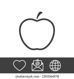 Apple vector icon. Apple fruit illustration icon.Web design vector logo. Apple isolated on background