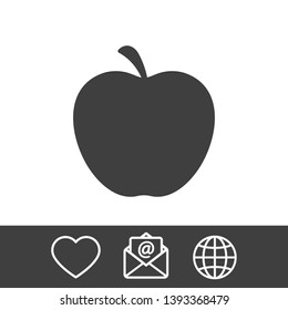 Apple vector icon. Apple fruit illustration icon.Web design vector logo. Apple isolated on background