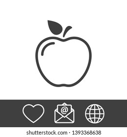 Apple vector icon. Apple fruit illustration icon.Web design vector logo. Apple isolated on background