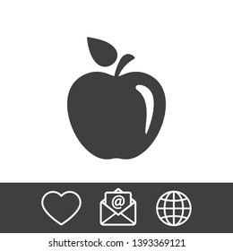 Apple vector icon. Apple fruit illustration icon.Web design vector logo. Apple isolated on background