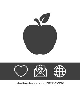 Apple vector icon. Apple fruit illustration icon.Web design vector logo. Apple isolated on background