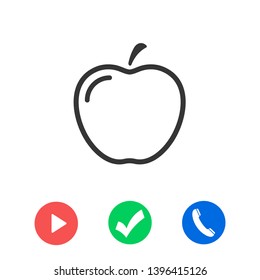 Apple vector icon. Apple fruit illustration icon.Web design vector logo. Apple isolated on background
