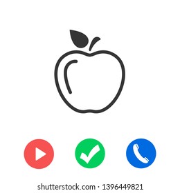 Apple vector icon. Apple fruit illustration icon.Web design vector logo. Apple isolated on background