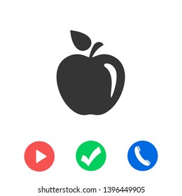 Apple vector icon. Apple fruit illustration icon.Web design vector logo. Apple isolated on background