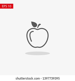 Apple vector icon. Apple fruit illustration icon.Web design vector logo. Apple isolated on background