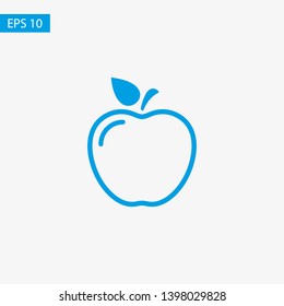 Apple vector icon. Apple fruit illustration icon.Web design vector logo. Apple isolated on background