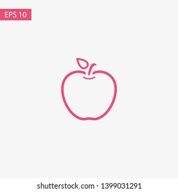 Apple vector icon. Apple fruit illustration icon.Web design vector logo. Apple isolated on background