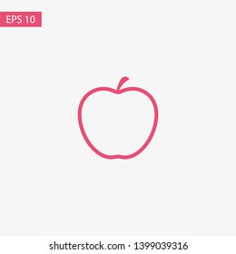 Apple vector icon. Apple fruit illustration icon.Web design vector logo. Apple isolated on background