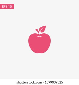 Apple vector icon. Apple fruit illustration icon.Web design vector logo. Apple isolated on background