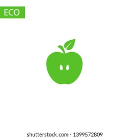 Apple vector icon. Apple fruit illustration icon.Web design vector logo. Apple isolated on background