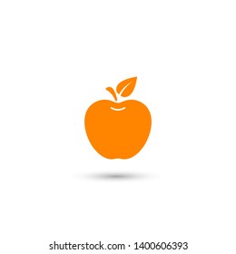 Apple vector icon. Apple fruit illustration icon.Web design vector logo. Apple isolated on background