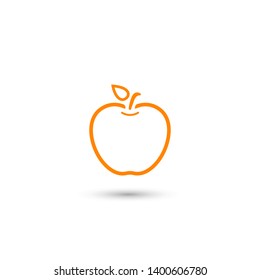 Apple vector icon. Apple fruit illustration icon.Web design vector logo. Apple isolated on background