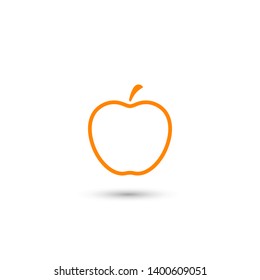 Apple vector icon. Apple fruit illustration icon.Web design vector logo. Apple isolated on background