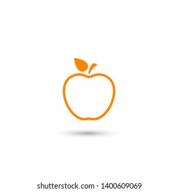 Apple vector icon. Apple fruit illustration icon.Web design vector logo. Apple isolated on background