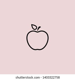 Apple vector icon. Apple fruit illustration icon.Web design vector logo. Apple isolated on background