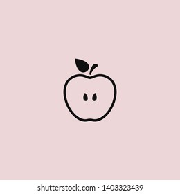 Apple vector icon. Apple fruit illustration icon.Web design vector logo. Apple isolated on background