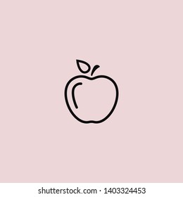 Apple vector icon. Apple fruit illustration icon.Web design vector logo. Apple isolated on background