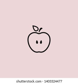 Apple vector icon. Apple fruit illustration icon.Web design vector logo. Apple isolated on background