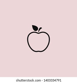 Apple vector icon. Apple fruit illustration icon.Web design vector logo. Apple isolated on background