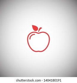 Apple vector icon. Apple fruit illustration icon.Web design vector logo. Apple isolated on background