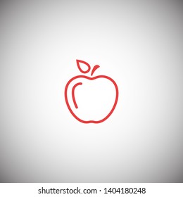 Apple vector icon. Apple fruit illustration icon.Web design vector logo. Apple isolated on background