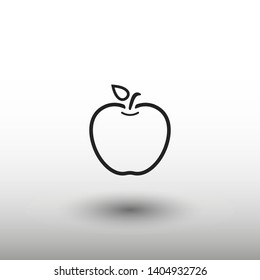 Apple vector icon. Apple fruit illustration icon.Web design vector logo. Apple isolated on background