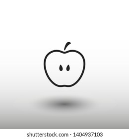 Apple vector icon. Apple fruit illustration icon.Web design vector logo. Apple isolated on background