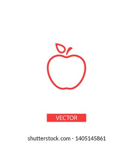 Apple vector icon. Apple fruit illustration icon.Web design vector logo. Apple isolated on background
