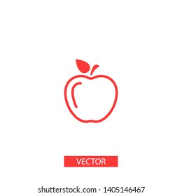 Apple vector icon. Apple fruit illustration icon.Web design vector logo. Apple isolated on background