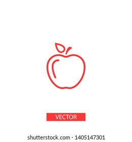 Apple vector icon. Apple fruit illustration icon.Web design vector logo. Apple isolated on background
