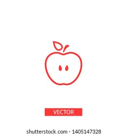 Apple vector icon. Apple fruit illustration icon.Web design vector logo. Apple isolated on background