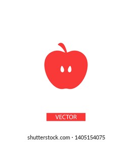 Apple vector icon. Apple fruit illustration icon.Web design vector logo. Apple isolated on background