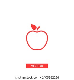 Apple vector icon. Apple fruit illustration icon.Web design vector logo. Apple isolated on background