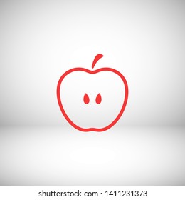 Apple vector icon. Apple fruit illustration icon.Web design vector logo. Apple isolated on background