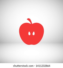 Apple vector icon. Apple fruit illustration icon.Web design vector logo. Apple isolated on background