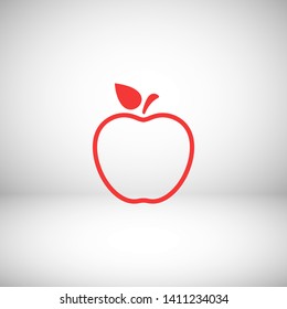 Apple vector icon. Apple fruit illustration icon.Web design vector logo. Apple isolated on background